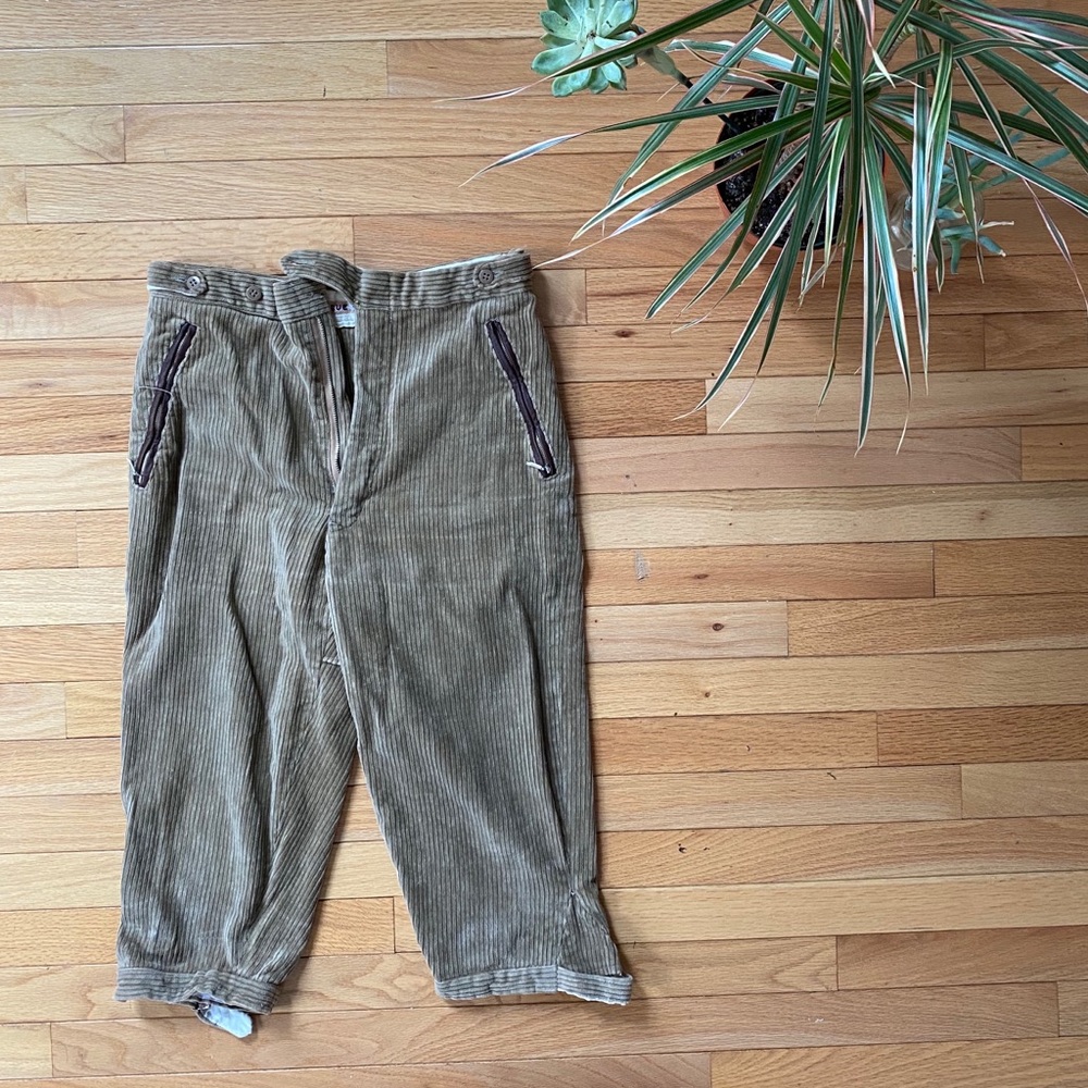 Vintage Men's Corduroy Tan Ski Pants